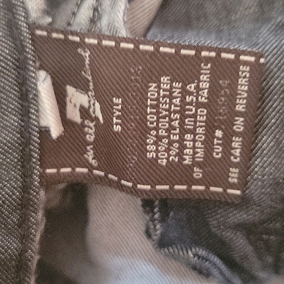 Seven for All Mankind straightleg black denim jeans - Picture 7 of 9